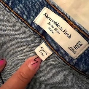 Abercrombie curve love cut off shorts.